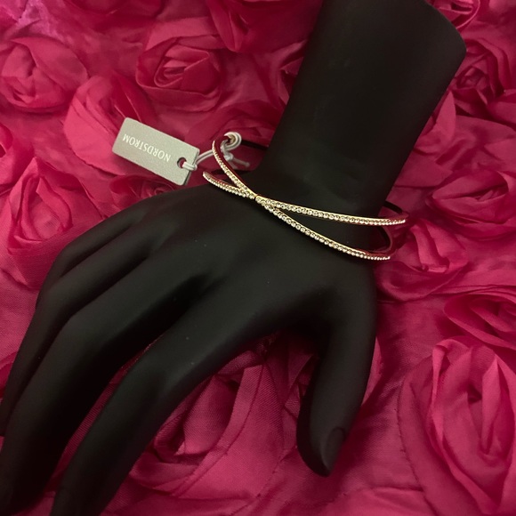 Pavé Crisscross Hinged Cuff Bracelet NORDSTROM - Picture 1 of 7